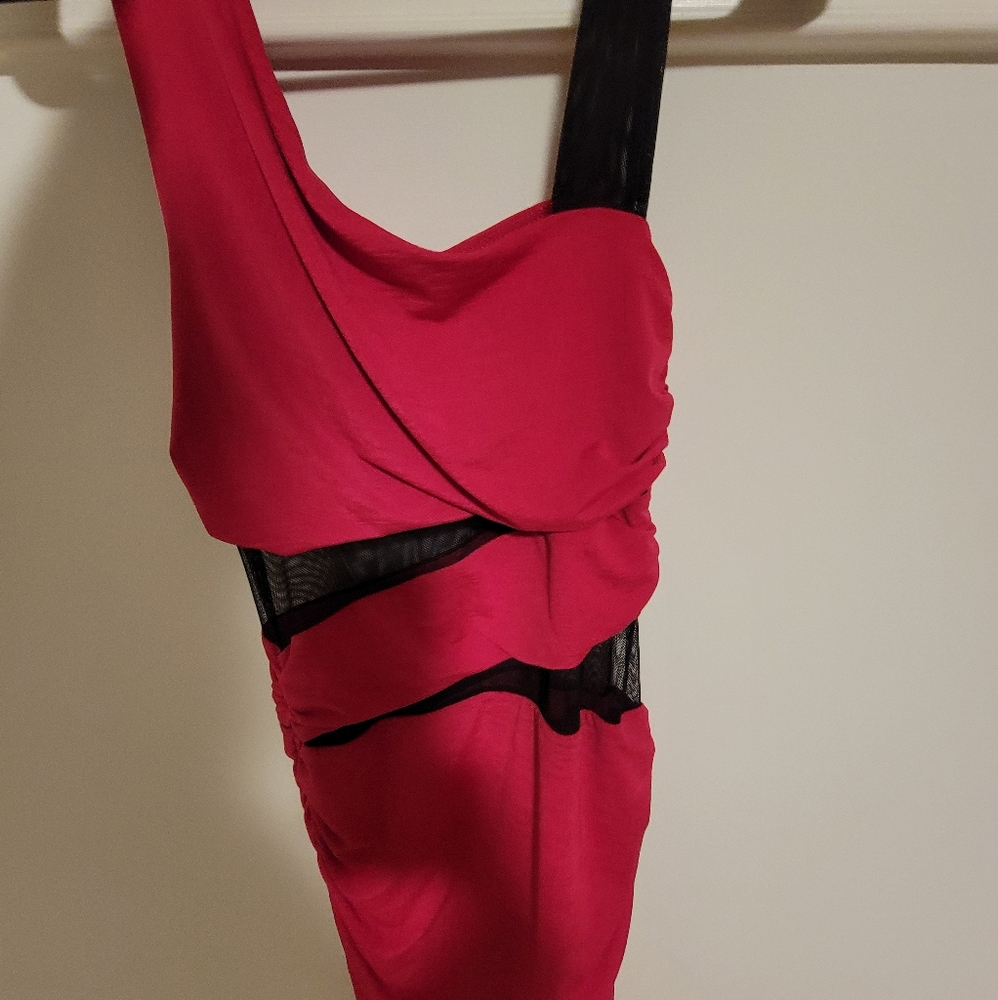 Bebe pink an black sheer